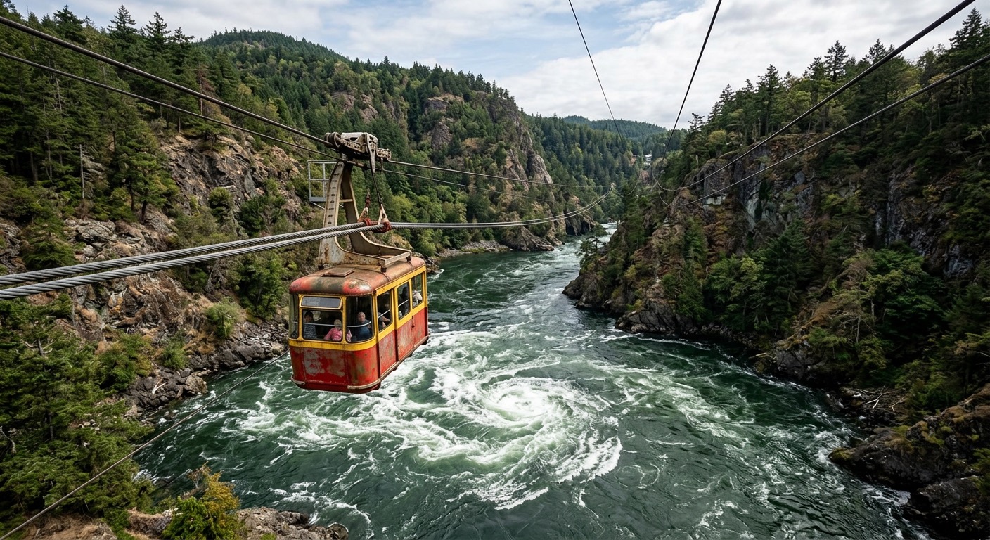 Niagara River shoreline and boating waterway in Ontario
